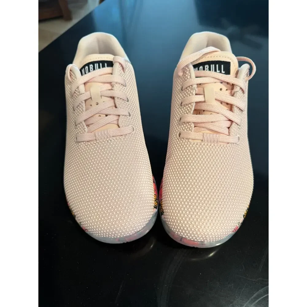 NWT NOBULL Womens Outwork Rose Butterfly Pink Floral Training Shoes